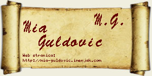 Mia Guldović vizit kartica